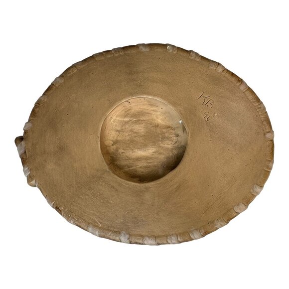 Native American Chief Warrior Wall Decor With Feather Headdress & Beaded Details - Picture 7 of 8